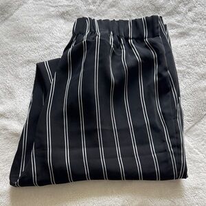 Express Black Pinstripe Trousers